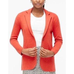 NWT J. Crew Factory | Heathered Red Knit Long Sweater Blazer | Size XS